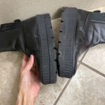 Puma  Rihanna Fenty Creeper Boots Black Leather Platform Chunky Sole Womens 8.6 Photo 7