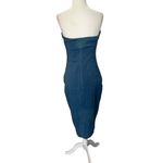 Susana Monaco Strapless Midi Dress in Light Denim Small New Womens Jean Photo 7