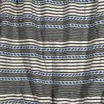 Madewell  Shirt Women Medium Blue White Striped Jacquard Keyhole Crop Top Cottage Photo 4