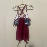 Holipick Elegant Purple Floral Women's Swim One Piece Size L Photo 5