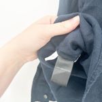 Ann Taylor  Womens 100% Linen Beachy Lagenlook Button Down Shirt Navy Blue Size M Photo 3