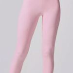 Carbon 38 Light Pink Ribbed Leggings 7/8 High Waist Womens XS Photo 0