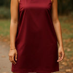 Future‎ Collective Burgundy Satin Shift Dress XL NWT Photo 0