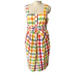 Christopher John Rogers x Target Multicolor Check Gingham Midi Dress Size 12 Photo 3