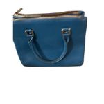 SUSU Women's Teal Blue Leather Satchel Bag with Double‎ Handles Photo 5
