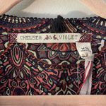 Chelsea and Violet Metallic Jacquard Tassel Fringe Boho Jacket XS | Retail $138 Photo 5