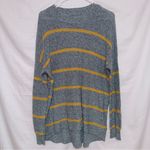 American Eagle  Gray Striped Long Sleeve Knit Jegging Fit Hi Low Sweater size SM Photo 0
