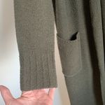 ALC Frank ALC Duster Open Cardigan Dark Green Wool Silk Photo 5