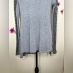 Free People  Gray Waffle Knit with Embroidery Thermal Tunic Sz XS Photo 3