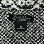 Lucky Brand Sweater Womens XS Cream Black Fair Isle Cardigan Neutral Bohemian Photo 8
