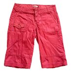prAna  Cargo Bermuda Shorts Low Rise Womens Size 6 Coral Hiking Outdoor Colorful Photo 0