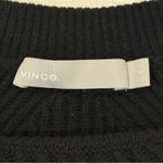 Vince  Wool Cashmere Ribbed Diagonal Sweater Crewneck Black Small Quiet Luxury Photo 8