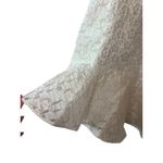 Amanda Uprichard  Annalise White Jacquard Mini Dress M Bridal Party Flounce Hem Photo 8