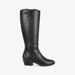 NEW Dr. Scholl's Brilliance Black Faux Leather Wide Calf Fit Knee High Boots 7 Photo 1