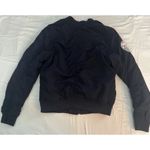 Coca Bella Moto‎ Racing Bomber Jacket – Navy Satin Patch Streetwear Y2K Style Blue Size 4 Photo 7