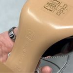 Gianvito Rossi NEW  Ludovica Mirrored Chrome Square Toe Block Heel Pumps Silver Photo 10