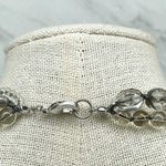 Silver Tone Multi Strand Smokey Beaded Necklace Photo 1