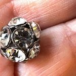 Rhinestone disco ball post earrings Silver Photo 1