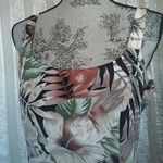 Dress Barn Tropical Flower Palm Print Dress Romper Photo 1