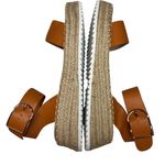 Olivia Miller Beach Open Toe Slingback Espadrille Wedge Sandals Cognac Size 10 Photo 7