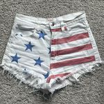Vibrant Miu Patriotic Star and Stripe Women's Shorts Photo 0