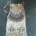 Hale Bob  medium M halter Cream and Black Maxi dress double side slits Photo 10