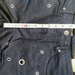 Hot Kiss  Women’s Black Rivets High Rise Shortie Jean Shorts Size 12 NWT Photo 4