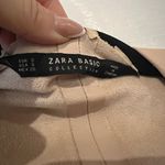ZARA  Tan Faux Leather Open Front Jacket Size Small Photo 2