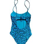 Diane Von Furstenberg DVF x Onia Teal Leopard One- Piece Swimsuit S Photo 5