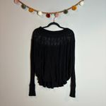 Free People  Spring Valley Lace-Trim Top in Black Photo 1