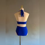 Amazon Blue Mesh Top and High Waisted Bottom | Size: M Photo 2