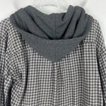 American Eagle NWT  Cropped Hooded Flannel Shirt Plaid Size Medium M NEW Photo 9