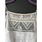 Free People  White Crochet Lace Summer Dress with Spaghetti Straps Photo 2