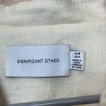 Significant Other Glider Blazer Linen Dress Cut Out Mini Peach Cream Womens Sz 4 Orange Photo 14