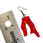 Orange Faux Coral Branch Earrings Photo 5