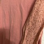 Roz & Ali  Pink Lace 3/4 Sleeve Sweater size L Photo 2