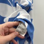 Alfani Blue and‎ White Floral Blouse Size M Photo 3