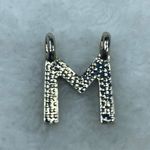 Initial Alphabet Letter M Jewelry Pendant Necklace Charm Purple Rhinestones Photo 3