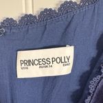 Princess Polly Dasha Mini Dress Navy Blue Lace Trim 100% Cotton Size 10 Photo 9
