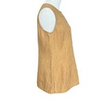 Vintage Y2K Jones New York Tan Tonal Stripe Linen Shell Sleeveless Top 6 Photo 1