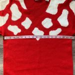 Vintage 80s John Richard Red Knit Long Sleeved Midi Dress M Size M Photo 3