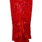 NWT Mandalay Red Sequin High Low Maxi Mermaid Gown Evening Formal Dress Womens 8 Photo 3