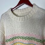 Coach Pastel Multicolor Fair Isle Pullover Sweater Size M Photo 4