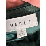 MABLE emerald Green satin Strapless tube Mini Dress S Photo 9