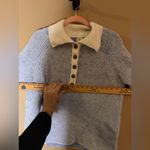 Aspen Blue White Textured Knit Polo Sweater Size L Size L Photo 5
