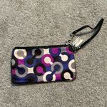 Coach  Satin Wristlet purple‎ and blue Photo 2