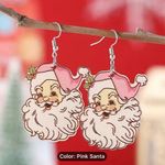 Pink hat Santa super adorable earring Photo 1