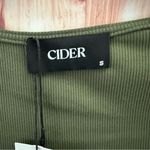 Cider Olive Green Faux Wrap Jersey Short Sleeve T Shirt Photo 4