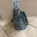 Latico Bianca Distressed Blue Leather Hobo Shoulder Bag Purse with Front Pocket Photo 2