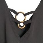 Thalia Sodi  women's black large sleeveless blouse with accents Photo 3